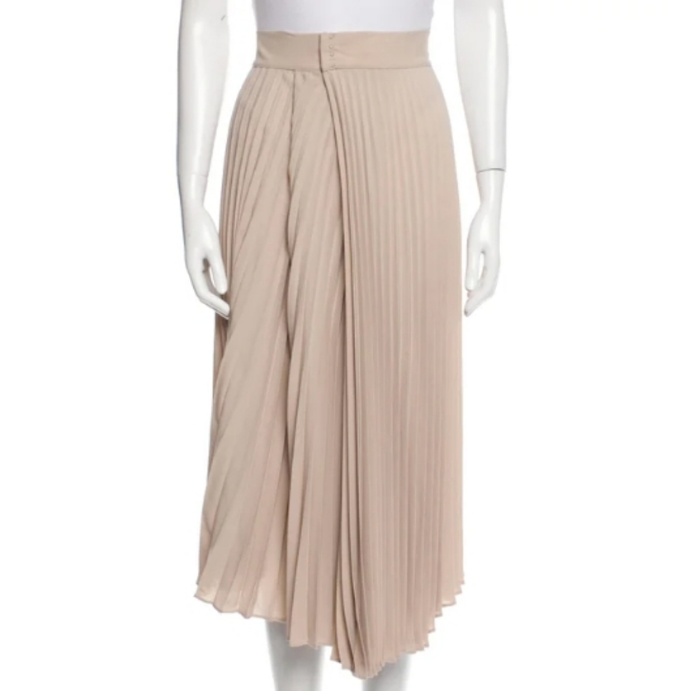 Vince Nude Pleated Flowy Skirt GORGEOUS